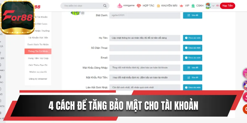 4 cách để tăng bảo mật cho tài khoản