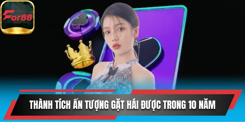 Thành tích ấn tượng gặt hái được trong 10 năm